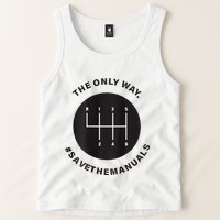 Save The Manuals Simple Graphic For Car Lovers Tank Top