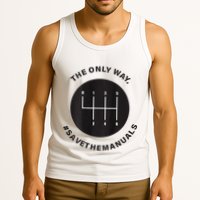 Save The Manuals Simple Graphic For Car Lovers Tank Top