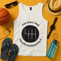 Save The Manuals Simple Graphic For Car Lovers Tank Top