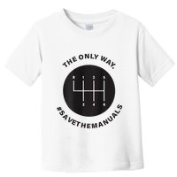 Save The Manuals Simple Graphic For Car Lovers Toddler T-Shirt