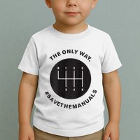 Save The Manuals Simple Graphic For Car Lovers Toddler T-Shirt