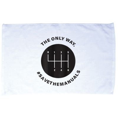 Save The Manuals Simple Graphic For Car Lovers Microfiber Hand Towel