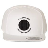 Save The Manuals Simple Graphic For Car Lovers Wool Snapback Cap
