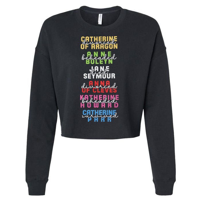 Six The Musical Divorced Beheaded Died Divorced Beheaded Survived Cropped Pullover Crew