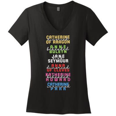 Six The Musical Divorced Beheaded Died Divorced Beheaded Survived Women's V-Neck T-Shirt