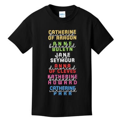 Six The Musical Divorced Beheaded Died Divorced Beheaded Survived Kids T-Shirt