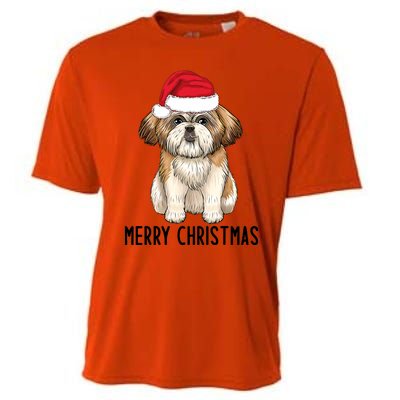 Shih Tzu Mom Merry Christmas Shih Tzu Christmas Cooling Performance Crew T-Shirt