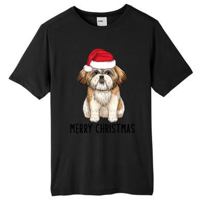 Shih Tzu Mom Merry Christmas Shih Tzu Christmas Tall Fusion ChromaSoft Performance T-Shirt