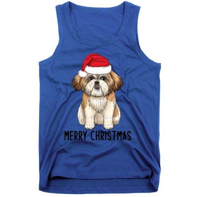 Shih Tzu Mom Merry Christmas Shih Tzu Christmas Tank Top