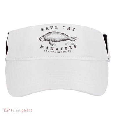 Save The Manatee Crystal River Fl Vinatage Sea Cow Gift Adult Drive Performance Visor