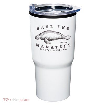 Save The Manatee Crystal River Fl Vinatage Sea Cow Gift Tumbler
