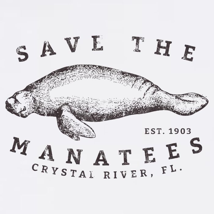 Save The Manatee Crystal River Fl Vinatage Sea Cow Gift Trucker Hat