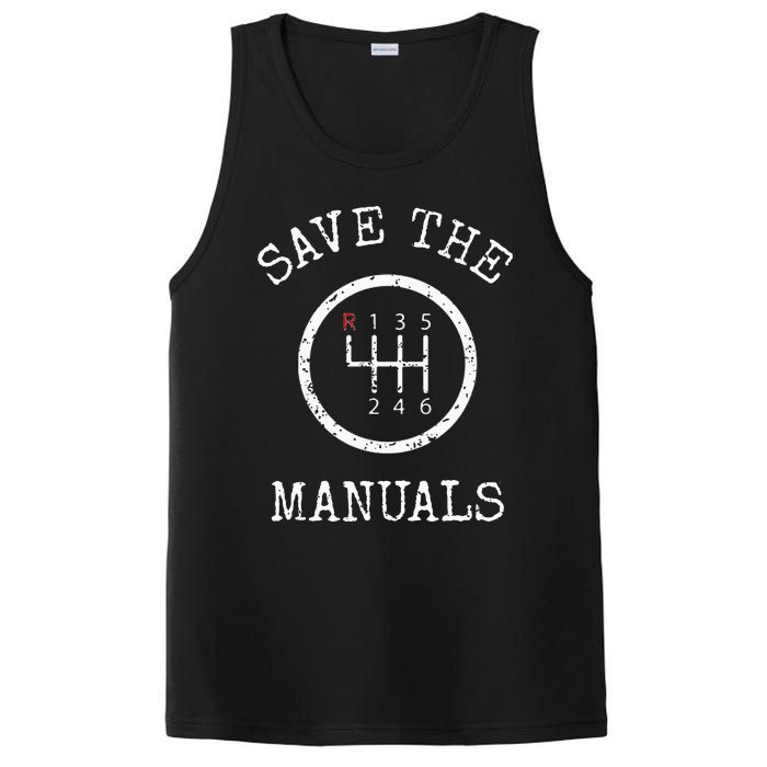 Save The Manuals Stick Shift Car Lover PosiCharge Competitor Tank