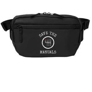 Save The Manuals Stick Shift Car Lover Crossbody Pack