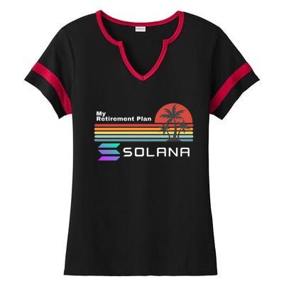 Solana Token, My Retirement Plan, Crypto, DeFi, Crypto Exchange, Solana Crypto Ladies Halftime Notch Neck Tee