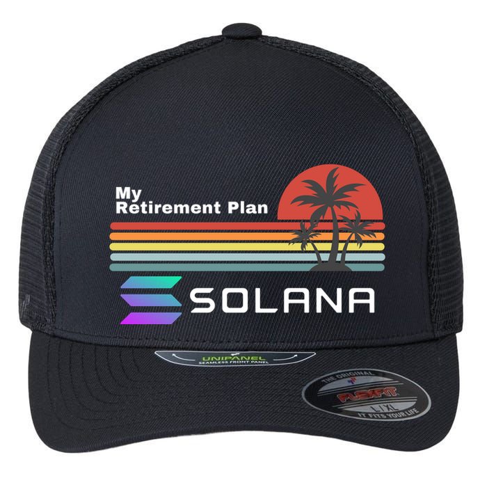 Solana Token, My Retirement Plan, Crypto, DeFi, Crypto Exchange, Solana Crypto Flexfit Unipanel Trucker Cap
