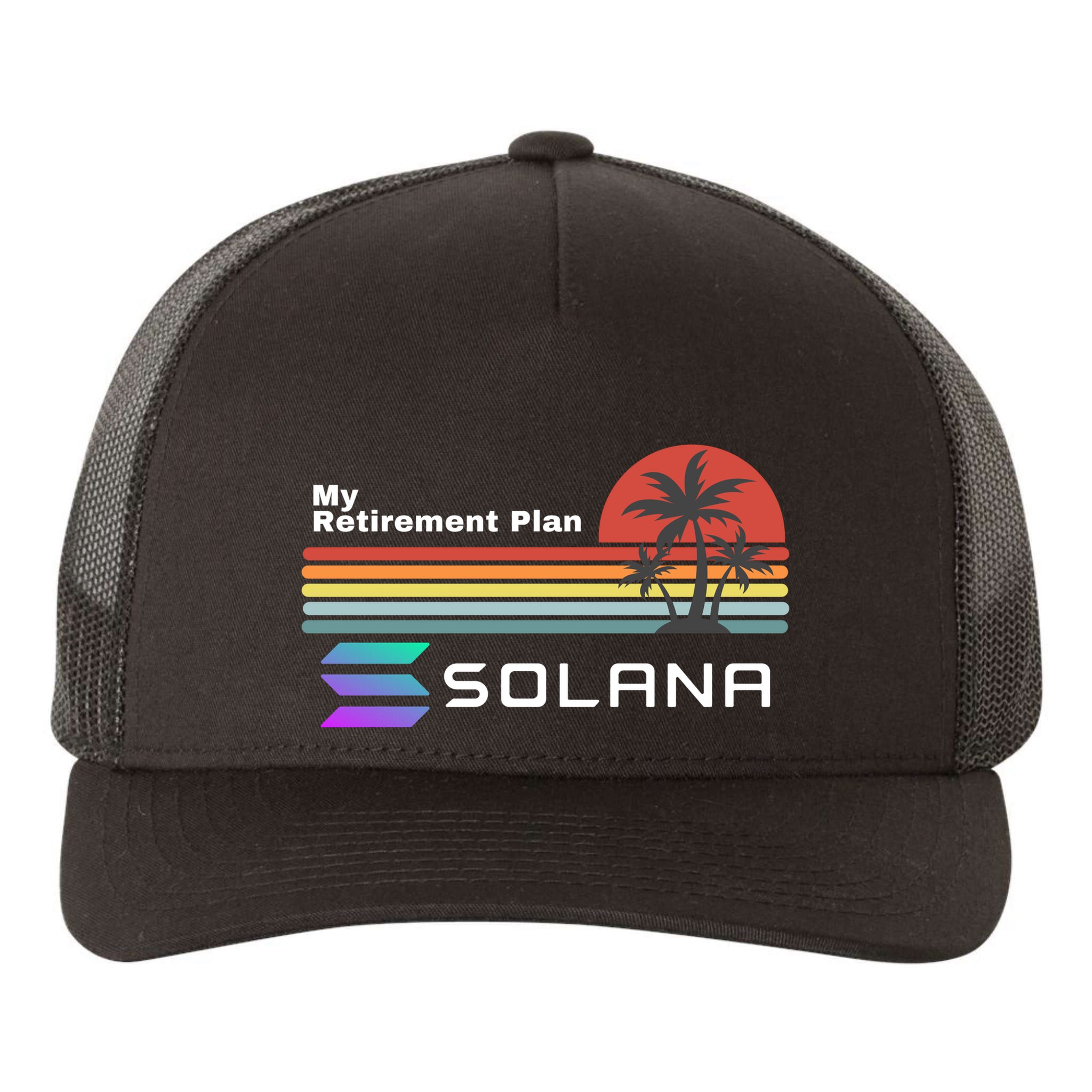 Solana Token, My Retirement Plan, Crypto, DeFi, Crypto Exchange, Solana Crypto Yupoong Adult 5-Panel Trucker Hat