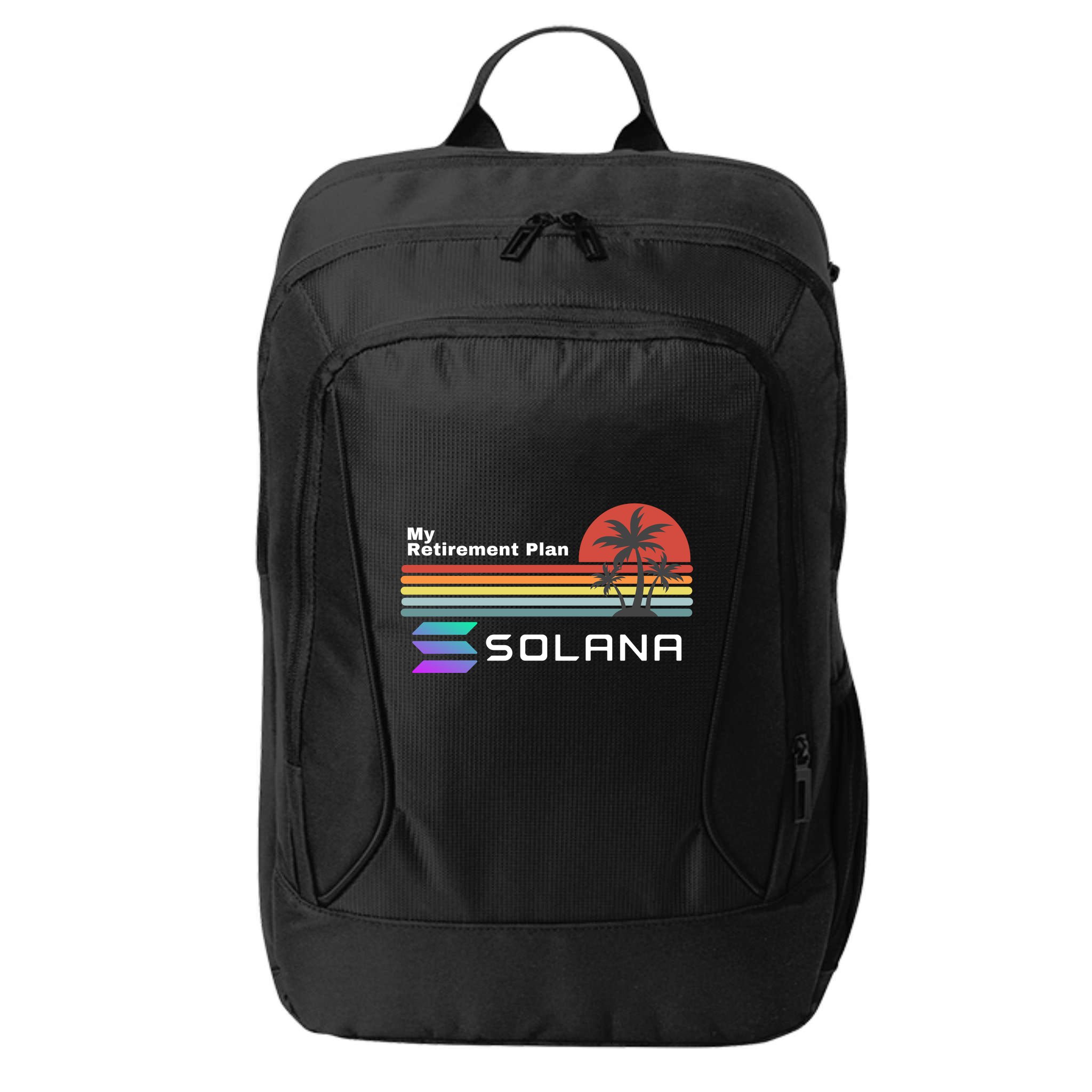 Solana Token, My Retirement Plan, Crypto, DeFi, Crypto Exchange, Solana Crypto City Backpack