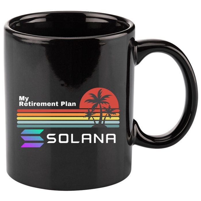 Solana Token, My Retirement Plan, Crypto, DeFi, Crypto Exchange, Solana Crypto 11oz C Handle Ceramic Mug