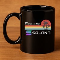 Solana Token, My Retirement Plan, Crypto, DeFi, Crypto Exchange, Solana Crypto 11oz C Handle Ceramic Mug