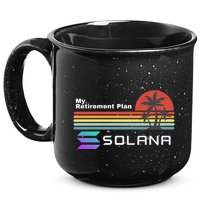 Solana Token, My Retirement Plan, Crypto, DeFi, Crypto Exchange, Solana Crypto 15oz Campfire Ceramic Mug