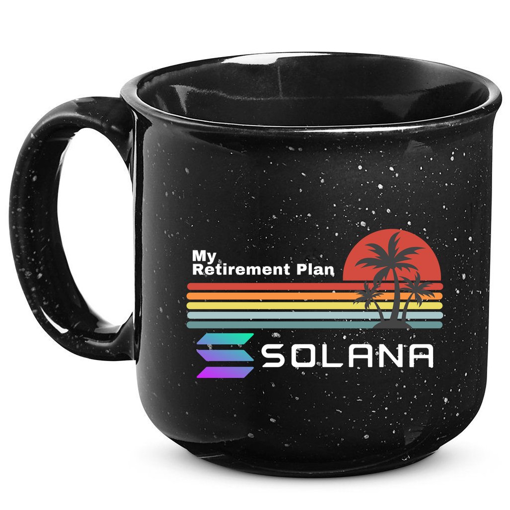 Solana Token, My Retirement Plan, Crypto, DeFi, Crypto Exchange, Solana Crypto 15oz Campfire Ceramic Mug