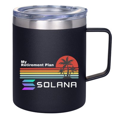 Solana Token, My Retirement Plan, Crypto, DeFi, Crypto Exchange, Solana Crypto 12oz Stainless Steel Coffee Mug