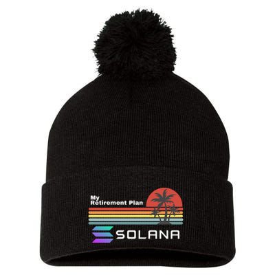 Solana Token, My Retirement Plan, Crypto, DeFi, Crypto Exchange, Solana Crypto Pom Pom 12in Knit Beanie