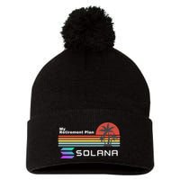 Solana Token, My Retirement Plan, Crypto, DeFi, Crypto Exchange, Solana Crypto Pom Pom 12in Knit Beanie