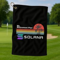 Solana Token, My Retirement Plan, Crypto, DeFi, Crypto Exchange, Solana Crypto Golf Towel