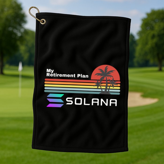 Solana Token, My Retirement Plan, Crypto, DeFi, Crypto Exchange, Solana Crypto Golf Towel