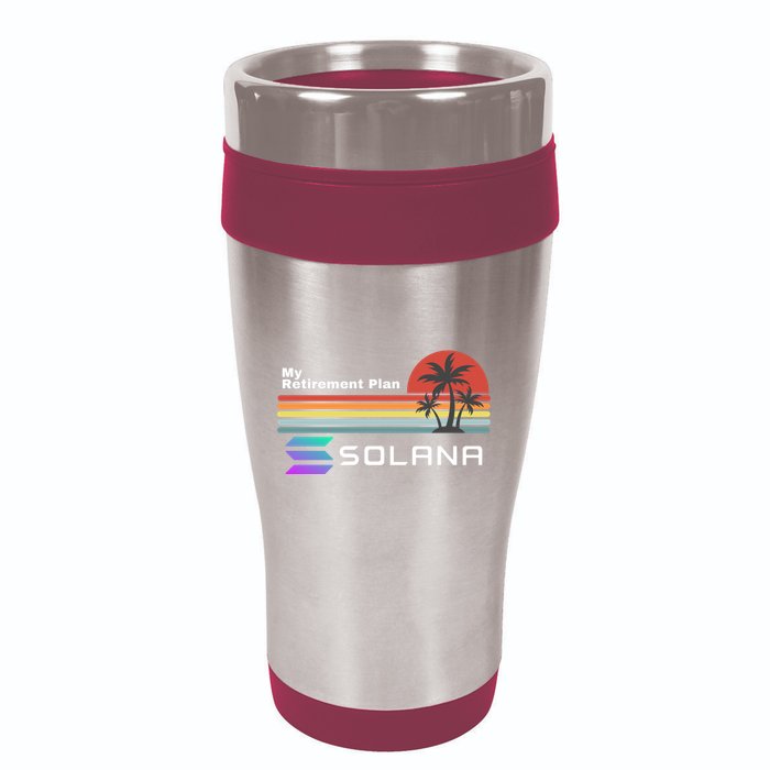 Solana Token, My Retirement Plan, Crypto, DeFi, Crypto Exchange, Solana Crypto 16oz Travel Tumbler