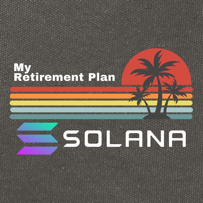 Solana Token, My Retirement Plan, Crypto, DeFi, Crypto Exchange, Solana Crypto Cotton Canvas Backpack
