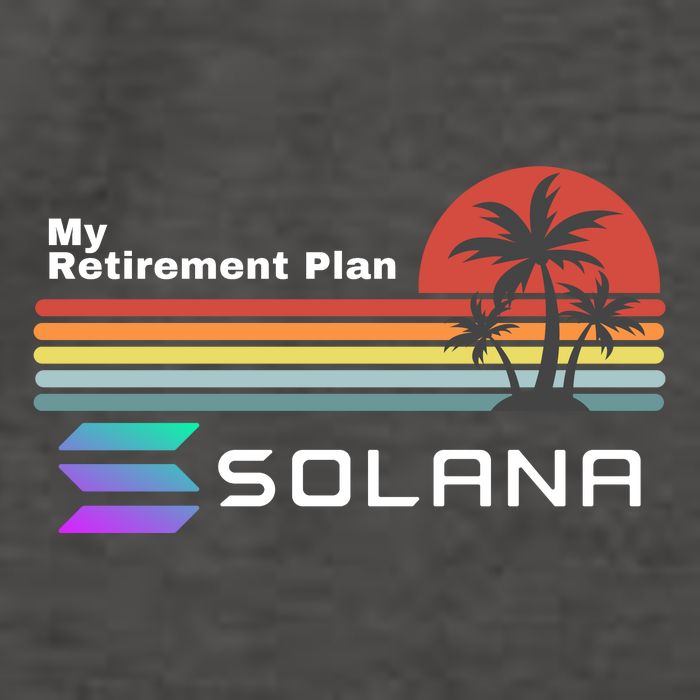 Solana Token, My Retirement Plan, Crypto, DeFi, Crypto Exchange, Solana Crypto Vector Backpack