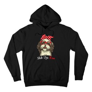 Shih Tzu Mama Funny Dog Lover Mothers Day Shitzu Dog Gift Hoodie