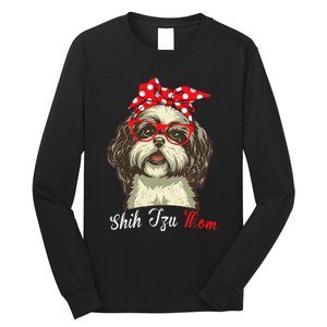 Shih Tzu Mama Funny Dog Lover Mothers Day Shitzu Dog Gift Long Sleeve Shirt