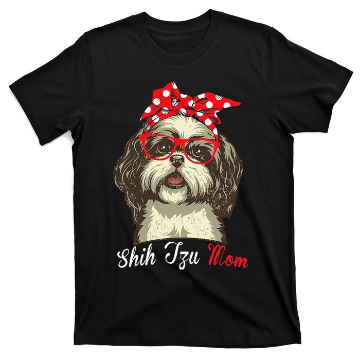 Shih Tzu Mama Funny Dog Lover Mothers Day Shitzu Dog Gift T-Shirt