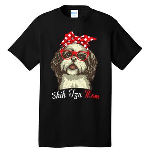 Shih Tzu Mama Funny Dog Lover Mothers Day Shitzu Dog Gift Tall T-Shirt