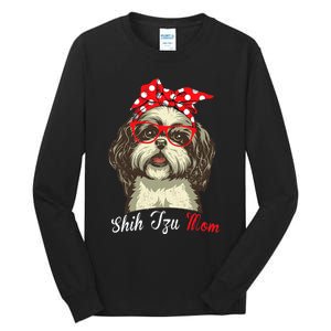 Shih Tzu Mama Funny Dog Lover Mothers Day Shitzu Dog Gift Tall Long Sleeve T-Shirt