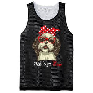 Shih Tzu Mama Funny Dog Lover Mothers Day Shitzu Dog Gift Mesh Reversible Basketball Jersey Tank