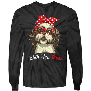 Shih Tzu Mama Funny Dog Lover Mothers Day Shitzu Dog Gift Tie-Dye Long Sleeve Shirt