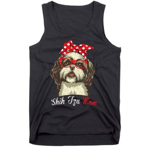 Shih Tzu Mama Funny Dog Lover Mothers Day Shitzu Dog Gift Tank Top