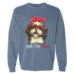 Shih Tzu Mama Funny Dog Lover Mothers Day Shitzu Dog Gift Garment-Dyed Sweatshirt