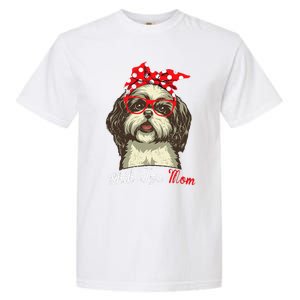 Shih Tzu Mama Funny Dog Lover Mothers Day Shitzu Dog Gift Garment-Dyed Heavyweight T-Shirt