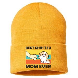 Shih Tzu Mama Best Shih Tzu Mom Ever Sustainable Knit Beanie