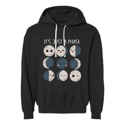 Science Teacher Moon Phases Scientist Garment-Dyed Fleece Hoodie