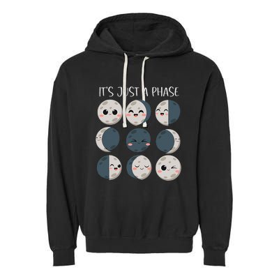 Science Teacher Moon Phases Scientist Garment-Dyed Fleece Hoodie