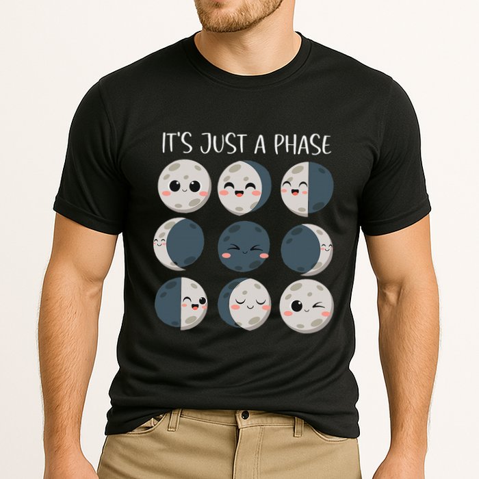 Science Teacher Moon Phases Scientist Cooling Performance Crew T-Shirt