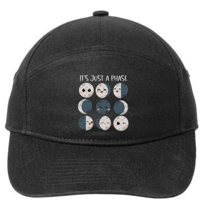 Science Teacher Moon Phases Scientist 7-Panel Snapback Hat
