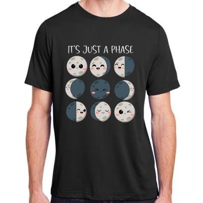 Science Teacher Moon Phases Scientist Adult ChromaSoft Performance T-Shirt